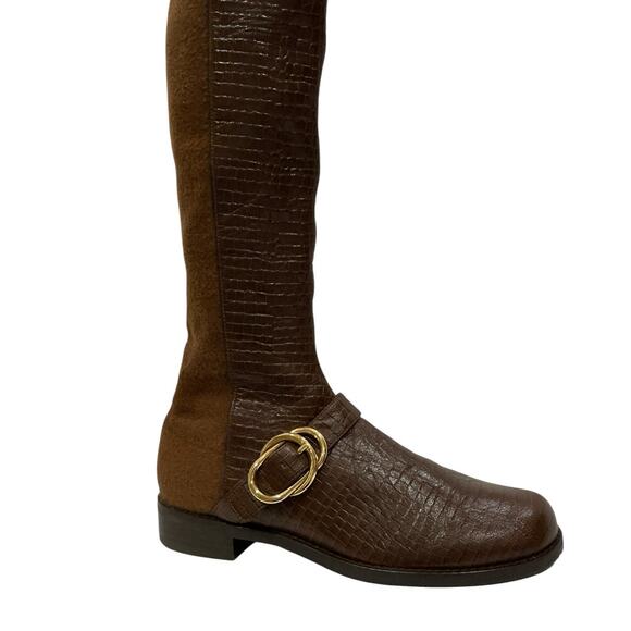 Stuart Weitzman Siella 5050 Over-the-Knee Brown Suede Leather Boots Size 8 N - Picture 12 of 16